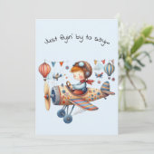 Hello Friendship Kid Flying Whimsical Plane カード (スタンド正面)