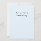 Hello Friendship Kid Flying Whimsical Plane カード (裏面)