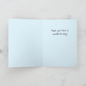 Hello Friendship Whimsical Kid Flying Plane カード (内部)