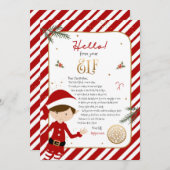 Hello from小妖精や小人ウェルカムレター招待状 招待状 (正面/裏面)