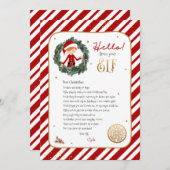 Hello from小妖精や小人ウェルカムレター招待状 招待状 (正面/裏面)