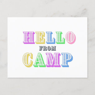 Hello From Campポストカード ポストカード