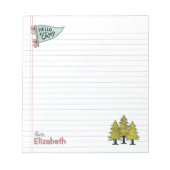 Hello From Camp, Kids Summer Camp Stationery ノートパッド (正面)