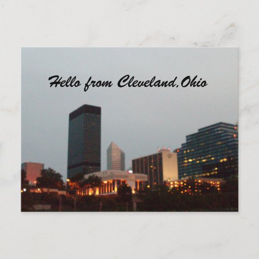 HELLO, FROM CLEVELAND, OHIOポストカード ポストカード (正面)