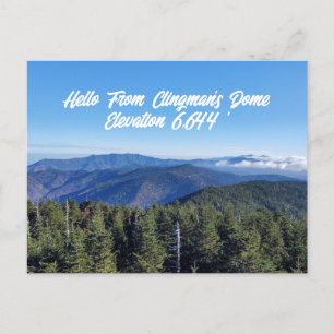Hello From Clingman's Dome 素晴らし Smoky Mountains ポストカード