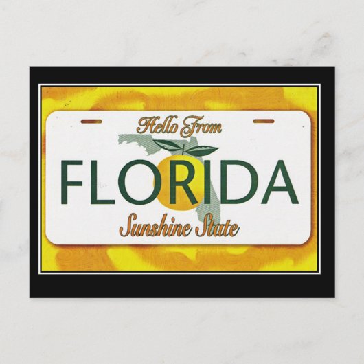 Hello From Florida Vintage Travelはがき ポストカード (正面)