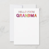 Hello from Grandma Notecards サンキューカード (正面)