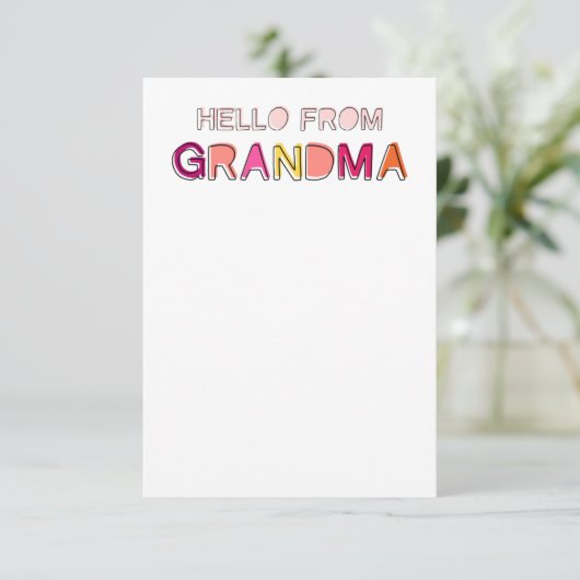 Hello from Grandma Notecards サンキューカード (スタンド正面)
