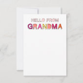 Hello from Grandma Notecards サンキューカード (裏面)