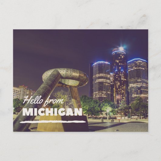 Hello From Michiganはがき ポストカード (正面)