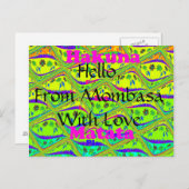 Hello From Mombasa with Love Hakuna Matata postcar ポストカード (正面/裏面)