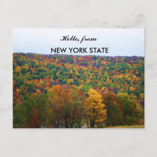 HELLO FROM NEW YORK州in秋はがき ポストカード