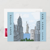 HELLO FROM NEWYORK CITY ポストカード (正面/裏面)