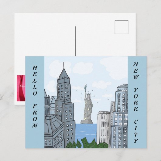 HELLO FROM NEWYORK CITY ポストカード (正面/裏面)