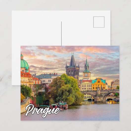 Hello From Prague，チェコ ポストカード (正面/裏面)