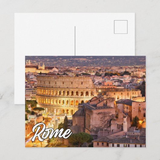 Hello From Rome，イタリア ポストカード (正面/裏面)