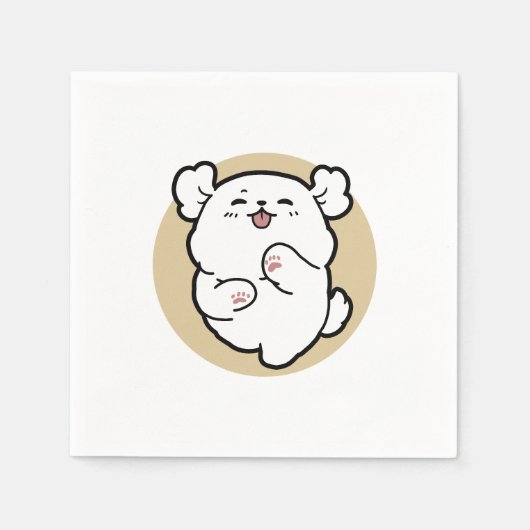 Hello from the Barked Side スタンダードカクテルナプキン (正面)