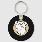 Hello from the Barked Side - Cute Dog Design キーホルダー (正面)