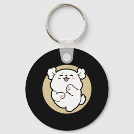 Hello from the Barked Side - Cute Dog Design キーホルダー