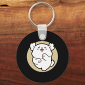 Hello from the Barked Side - Cute Dog Design キーホルダー (裏面)