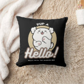 Hello from the Barked Side - Cute Dog Design クッション (ブランケット)