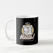 Hello from the Barked Side - Cute Dog Design コーヒーマグカップ (左)