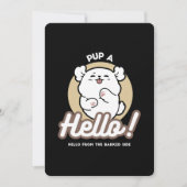 Hello from the Barked Side - Cute Dog Design シーズンカード (正面)