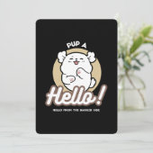 Hello from the Barked Side - Cute Dog Design シーズンカード (スタンド正面)