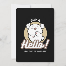 Hello from the Barked Side - Cute Dog Design シーズンカード