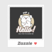 Hello from the Barked Side - Cute Dog Design シール (シート)