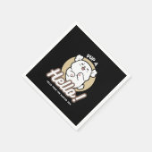 Hello from the Barked Side - Cute Dog Design スタンダードカクテルナプキン (角)