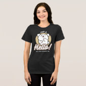 Hello from the Barked Side - Cute Dog Design トライブレンドTシャツ (正面全面)