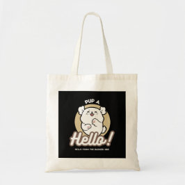 Hello from the Barked Side - Cute Dog Design トートバッグ