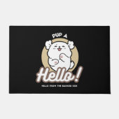 Hello from the Barked Side - Cute Dog Design ドアマット (正面)
