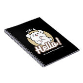 Hello from the Barked Side - Cute Dog Design ノートブック (右側)