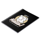 Hello from the Barked Side - Cute Dog Design ノートブック (左側)