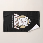 Hello from the Barked Side - Cute Dog Design ハンドタオル (ハンドタオル)