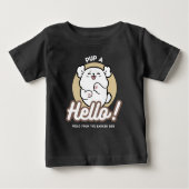 Hello from the Barked Side - Cute Dog Design ベビーTシャツ (正面)