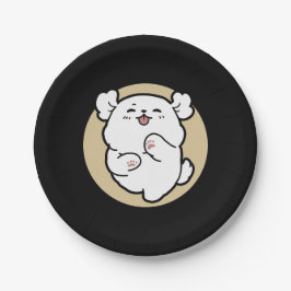 Hello from the Barked Side - Cute Dog Design ペーパープレート