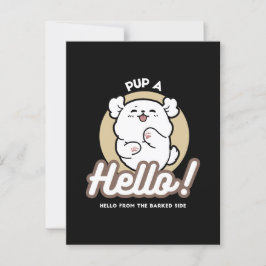 Hello from the Barked Side - Cute Dog Design ポストカード