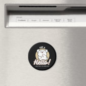 Hello from the Barked Side - Cute Dog Design マグネット (インサイチュ (食洗機))