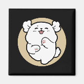 Hello from the Barked Side - Cute Dog Design マグネット (正面)