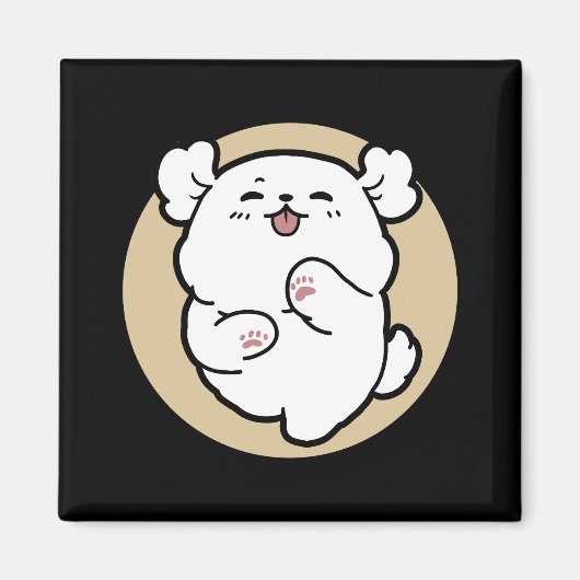 Hello from the Barked Side - Cute Dog Design マグネット (正面)