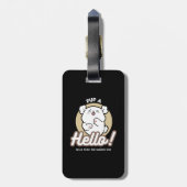 Hello from the Barked Side - Cute Dog Design ラゲッジタグ (裏面縦)
