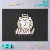 Hello from the Barked Side - Cute Dog Design 薄葉紙 (クラフト)