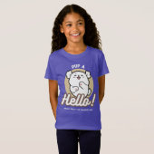 Hello from the Barked Side - Cute Dog Design Tシャツ (正面フル)