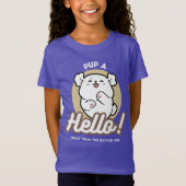 Hello from the Barked Side - Cute Dog Design Tシャツ (正面)