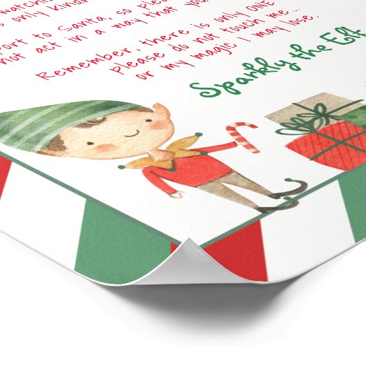 Hello from Your小妖精や小人レタープリント ポスター (角)