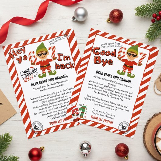 Hello from your Elf, Christmas Elf Arrival letter 招待状