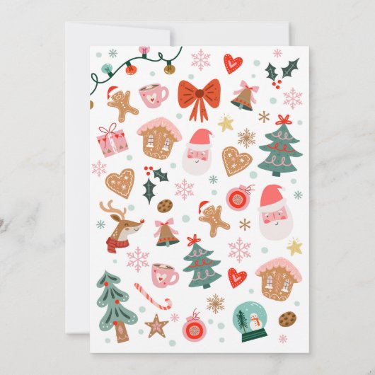 Hello From Your Elf Letter I'm Back Christmas Elf 招待状 (裏面)